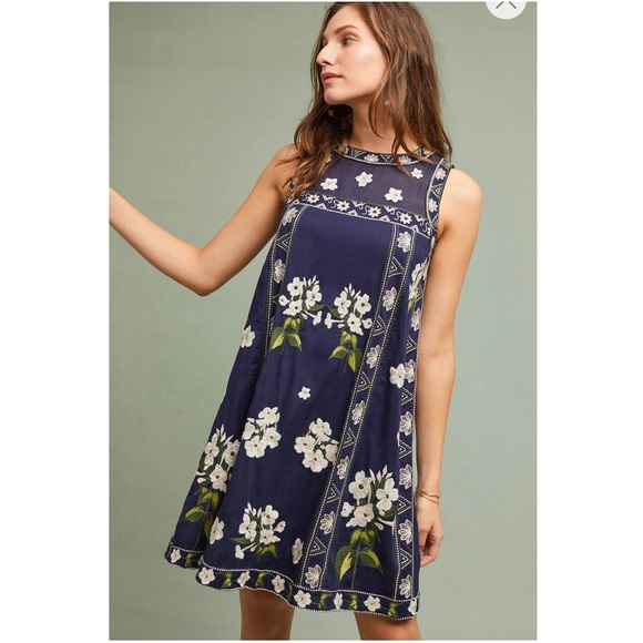 Anthropologie Dresses & Skirts - Anthropologie Maeve Blue Rosa Embroidered dress